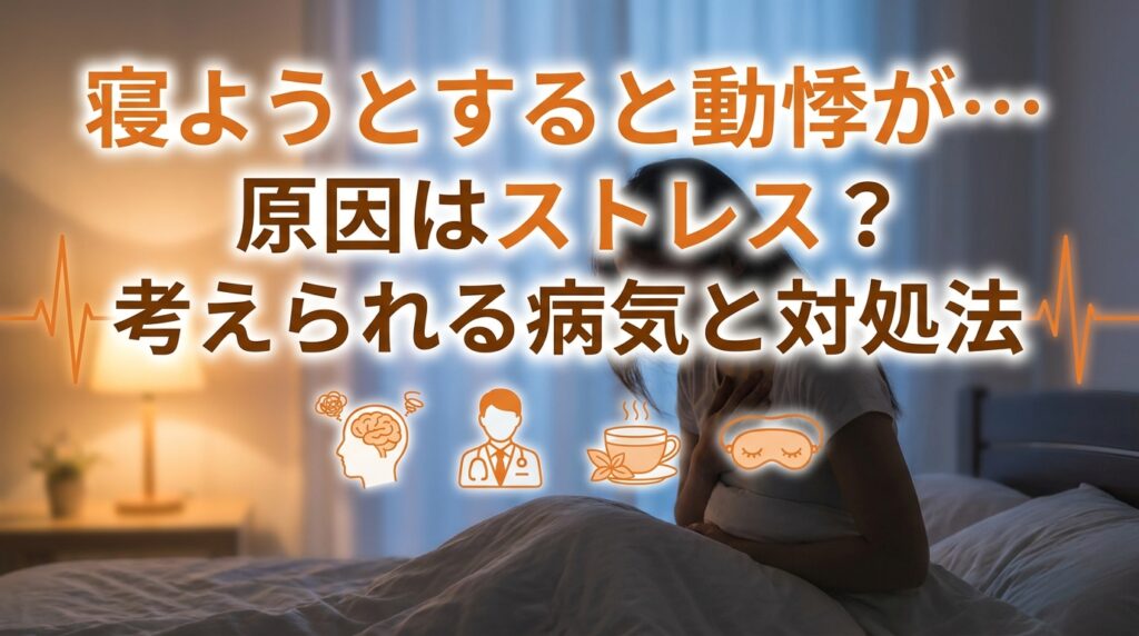 寝ようとすると動悸が…原因はストレス?考えられる病気と対処法