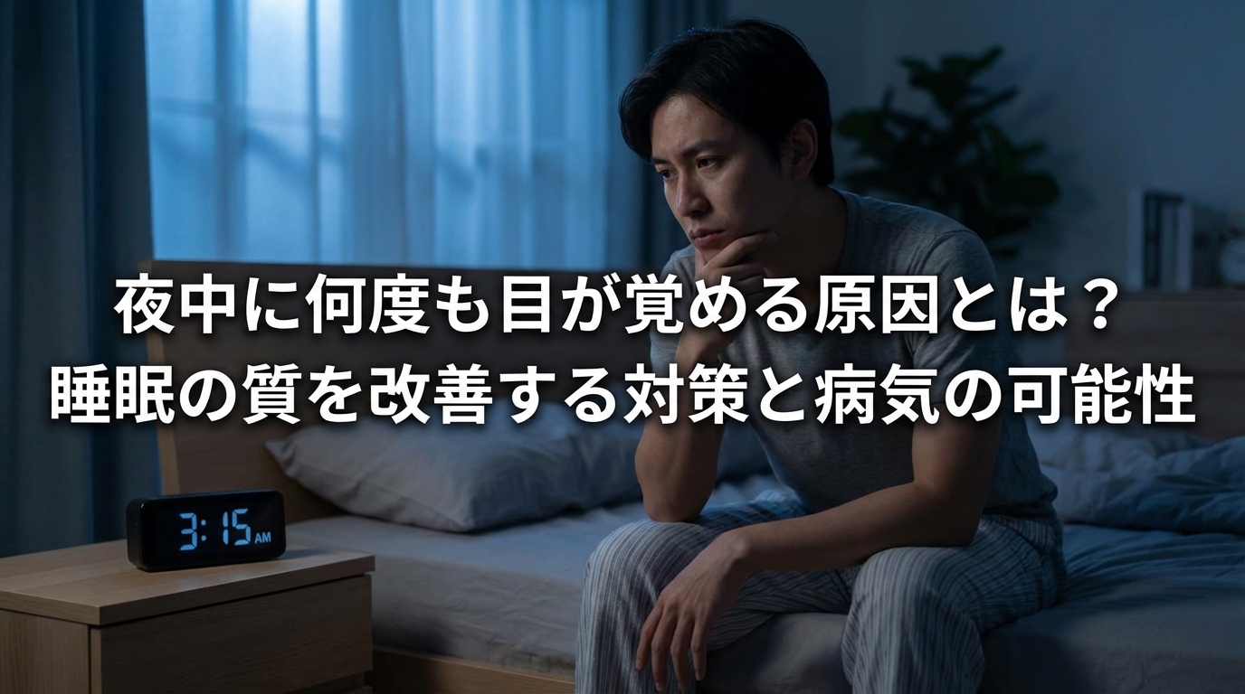 夜中 に 何 度 も 目 が 覚める