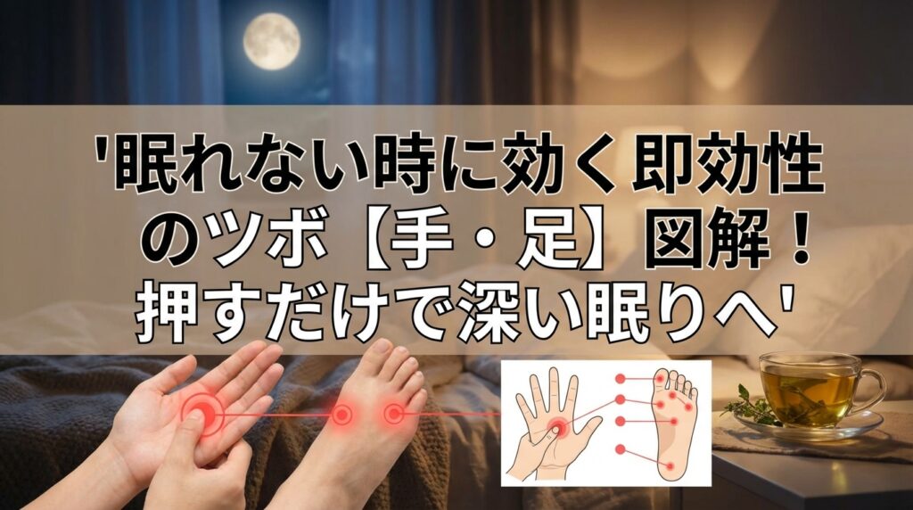 眠れない時に効く即効性のツボ【手・足】図解!押すだけで深い眠りへ